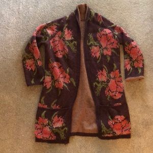 Free People mid length duster sweater